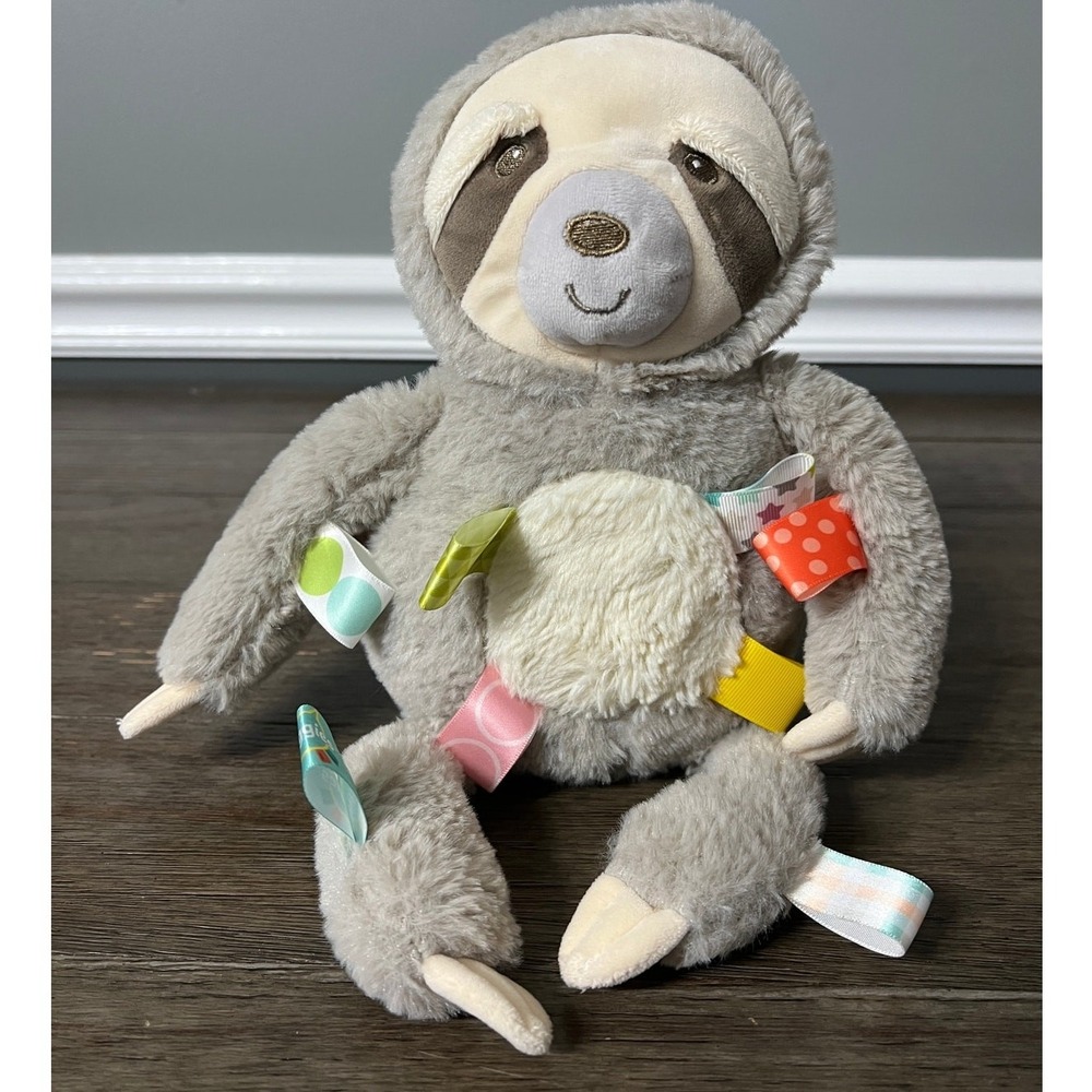 Taggies Molasses the Sloth Plush Gray Stuffed Animal Sensory Toy Mary Meyer